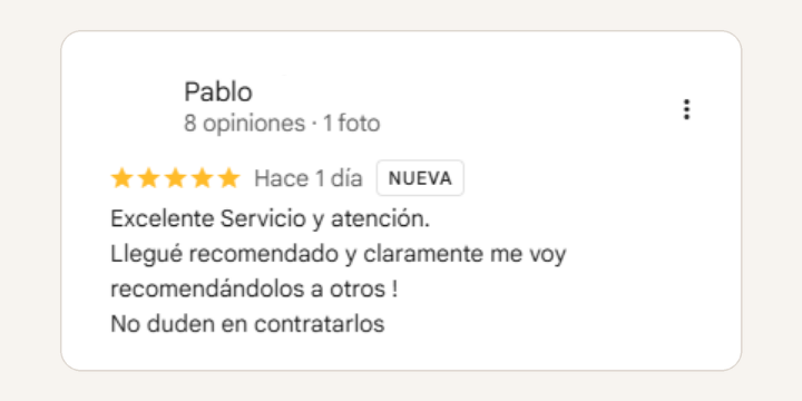 Reseña de cliente de Gestión de Infracciones